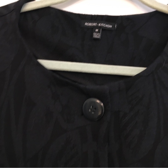 Fall sweater jacket. Black with pattern. Size M/L. Roomy - Fits Large. - Picture 2 of 5